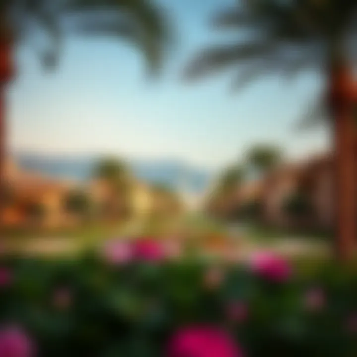 Lush landscaped surroundings of Jumeirah Village Circle