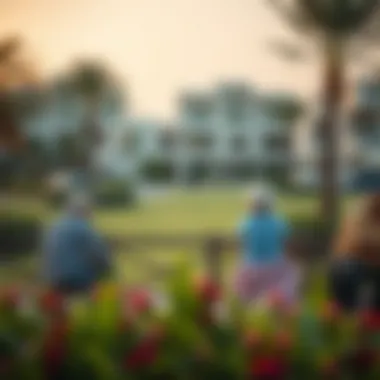 Community park in Lulu Khalidiya with residents enjoying outdoor activities