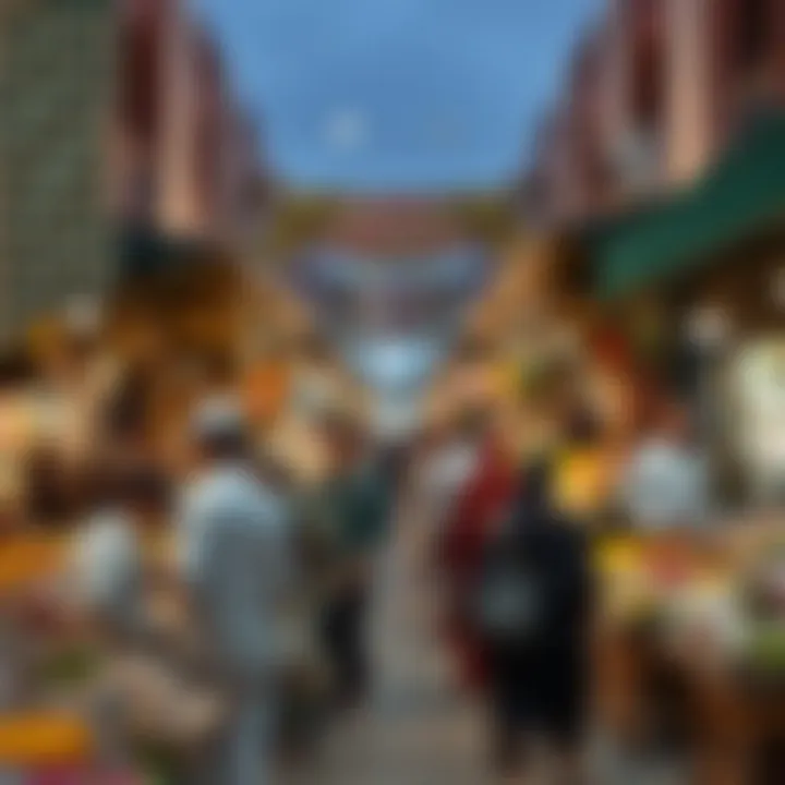 Vibrant local market scene highlighting cultural diversity
