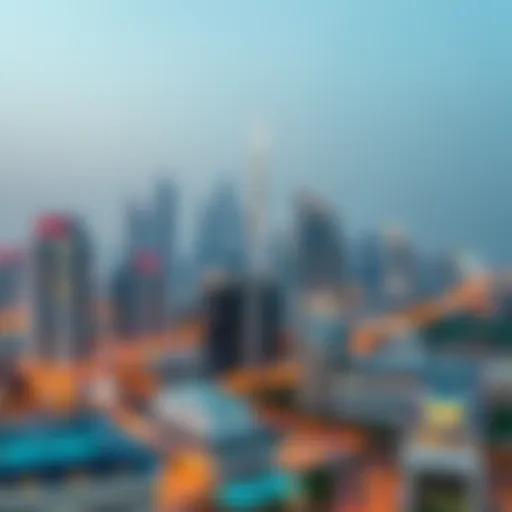 A panoramic view of the Lulu Khalidiya skyline showcasing modern architecture