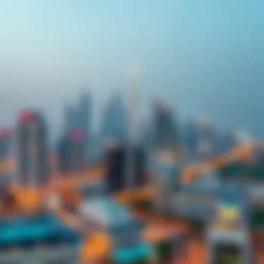 Breathtaking Skyline of Lulu Khalidiya A panoramic view of the Lulu Khalidiya skyline showcasing modern architecture
