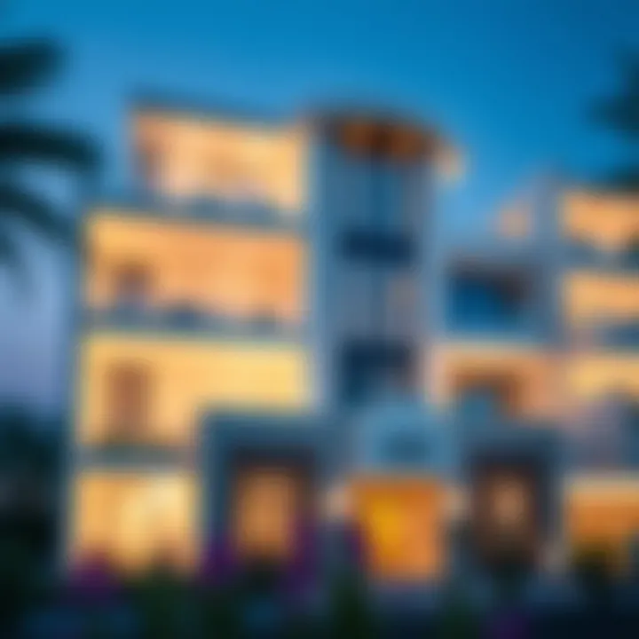 Stunning exterior view of Luna Residence showcasing modern architecture