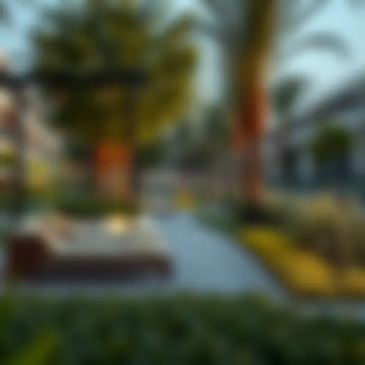 Lush recreational spaces surrounding Luna Residence