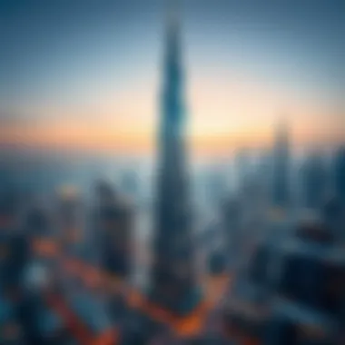 Majestine Tower and Dubai Skyline Majestine Tower surrounded by Dubai skyline