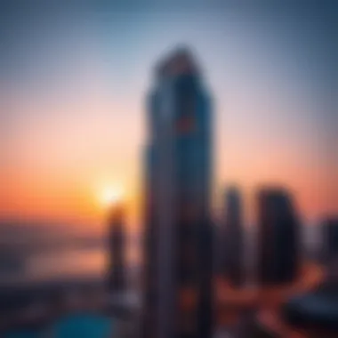 Majestine Tower at Sunset Stunning view of Majestine Tower at sunset