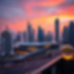 Skyline view of Dubai showcasing modern architectural designs