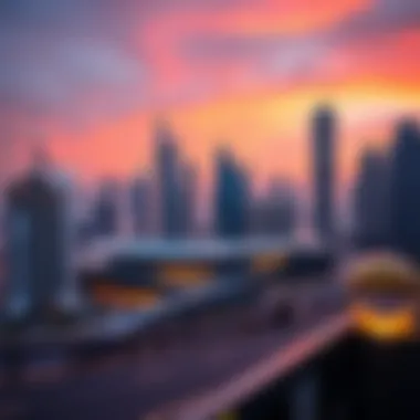 Skyline view of Dubai showcasing modern architectural designs