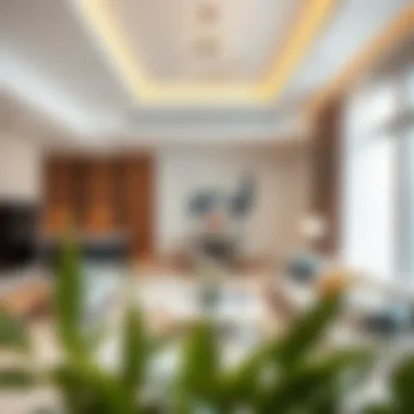 Luxurious interiors of a residential unit in Marina 23 Tower highlighting modern design elements