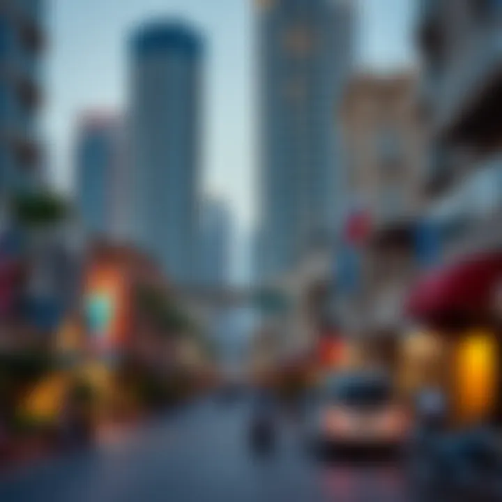 Vibrant neighborhood surrounding Marina 23 Tower, showcasing lifestyle and local attractions