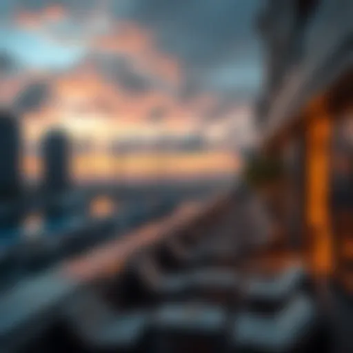 Marina Terrace at Sunset Stunning view of Marina Terrace at sunset