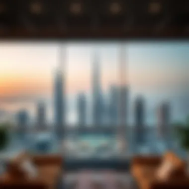 Panoramic view of Dubai skyline from Masa Residence