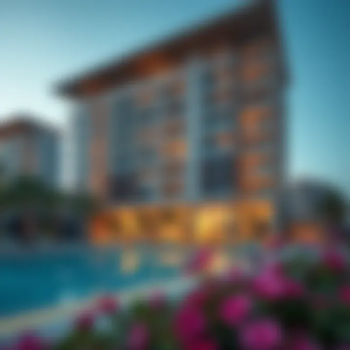 Stunning exterior view of Meraas apartments in Dubai showcasing modern architecture