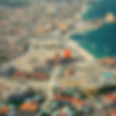 Map of Al Nahda indicating key locations and attractions