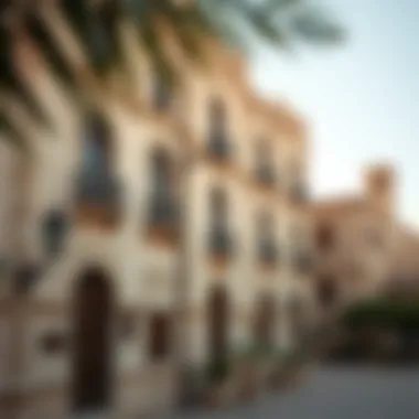 Historic buildings reflecting the essence of Old Dubai