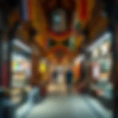 Vibrant souk bustling with local artisans and goods