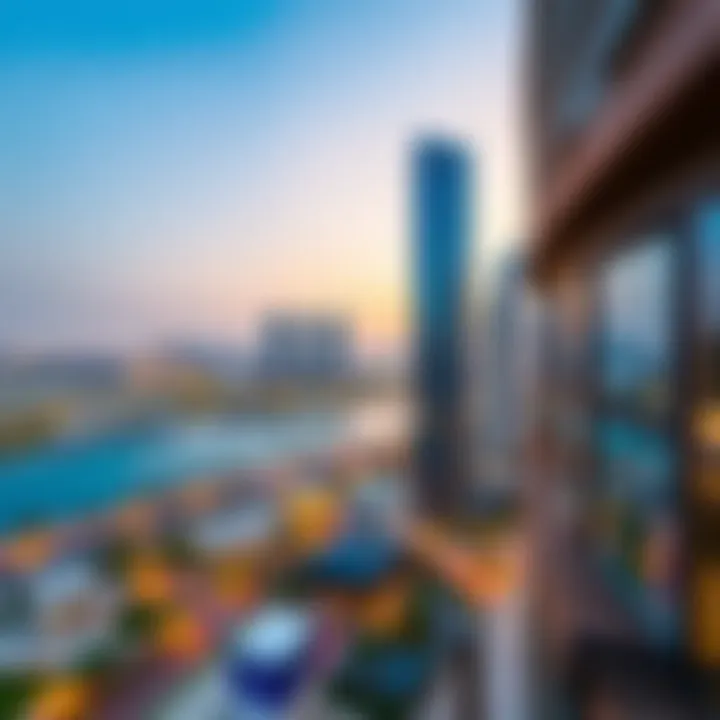 Panoramic view of the Jumeirah Lake Towers community