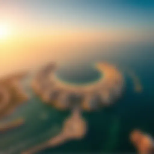 Aerial view of Palm Jumeirah showcasing its unique shape and luxurious villas