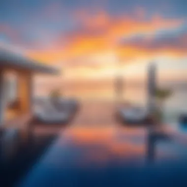 Stunning view of a beachfront chalet overlooking the sea