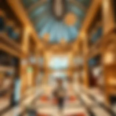 Luxurious Interior of a Shopping Mall in Dubai Interior view of a luxurious shopping mall in Dubai