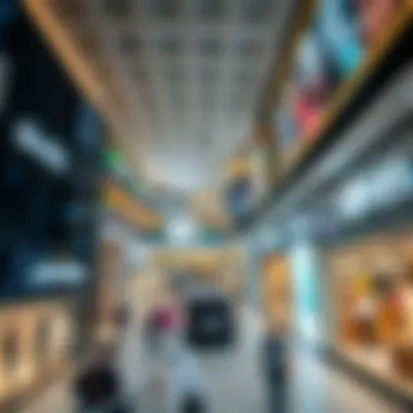 Diverse Retail Spaces in a Dubai Shopping Mall Retail spaces showcasing diverse brands in a Dubai mall