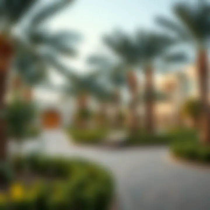 Inviting park area within Rashidiya Villa