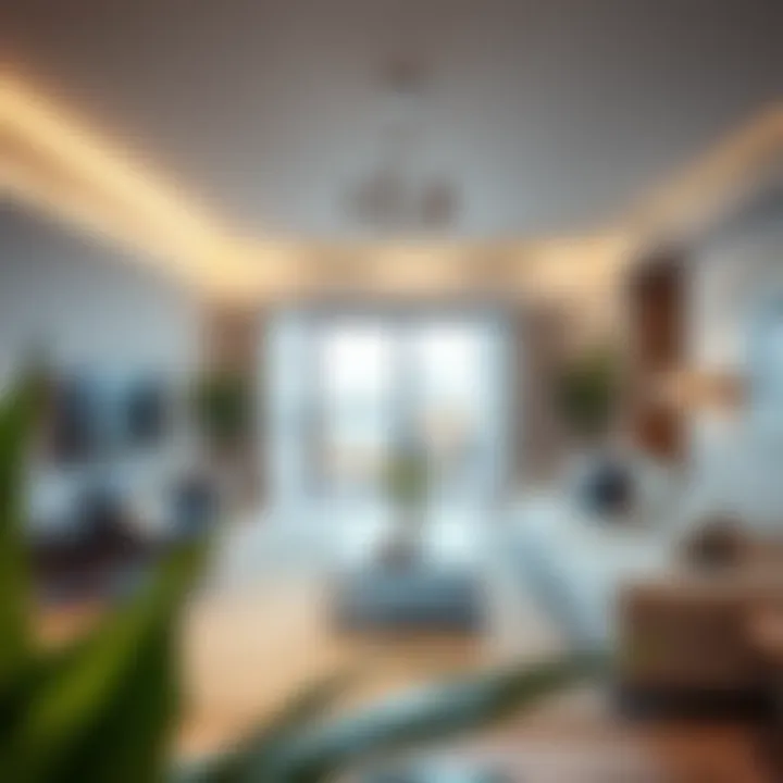 Spacious living room in Dubai apartment