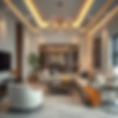 Interior Design of Al Quoz Rentals Stylish room interior reflecting rental options in Al Quoz