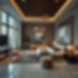 Luxurious room interior showcasing modern design