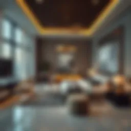 Luxurious room interior showcasing modern design