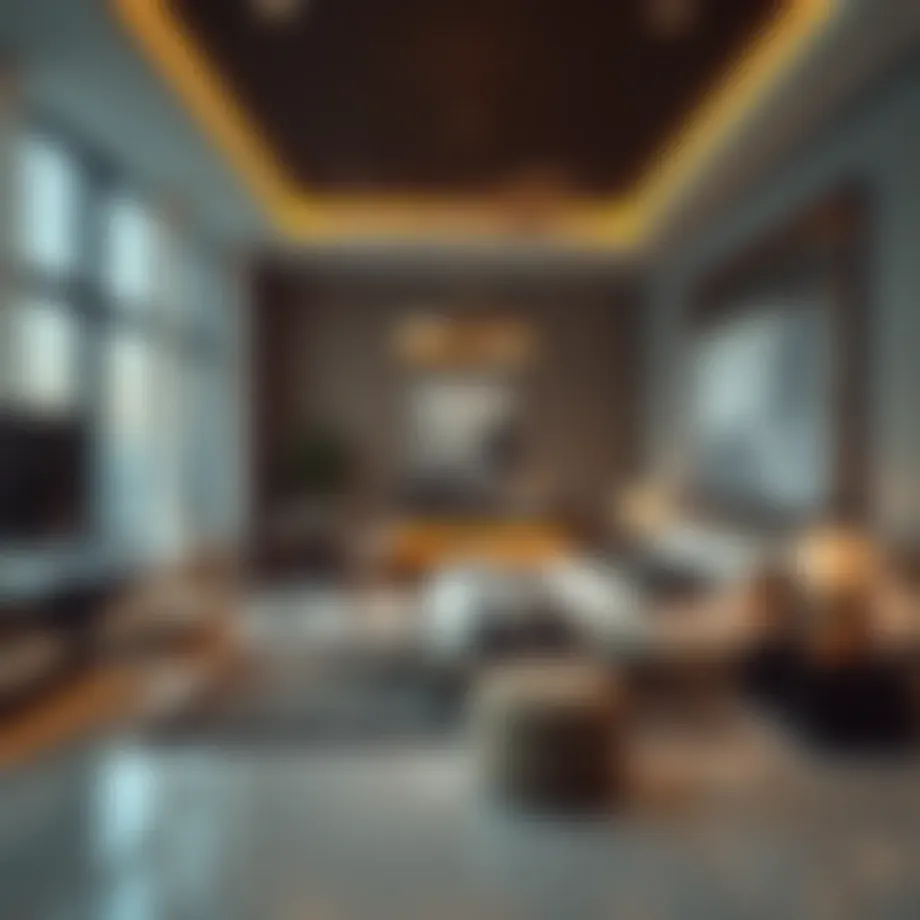 Luxurious room interior showcasing modern design