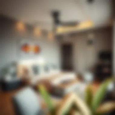 Modern apartment interior showcasing rental options