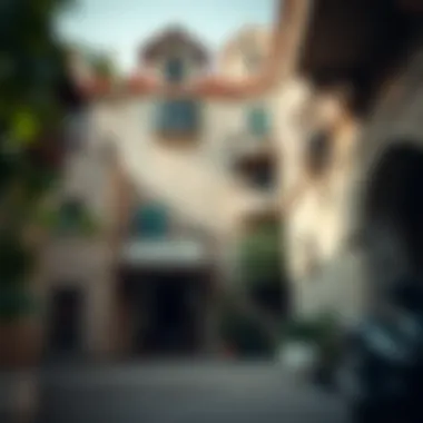 Historic architecture in a nearby town