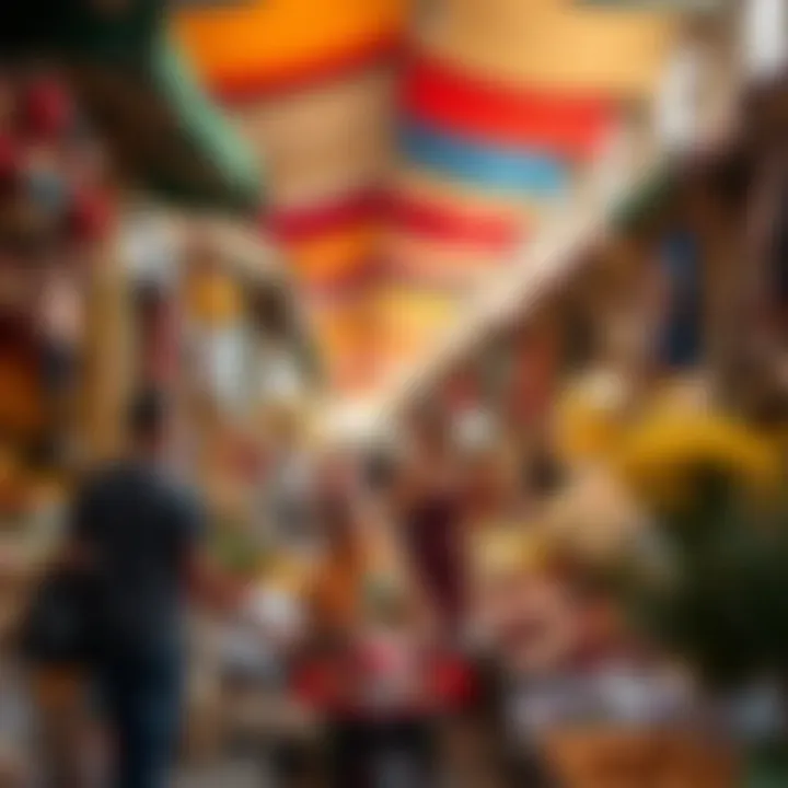 Vibrant local market bustling with life