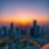 Panoramic view of Skyline 12 Majan at sunset