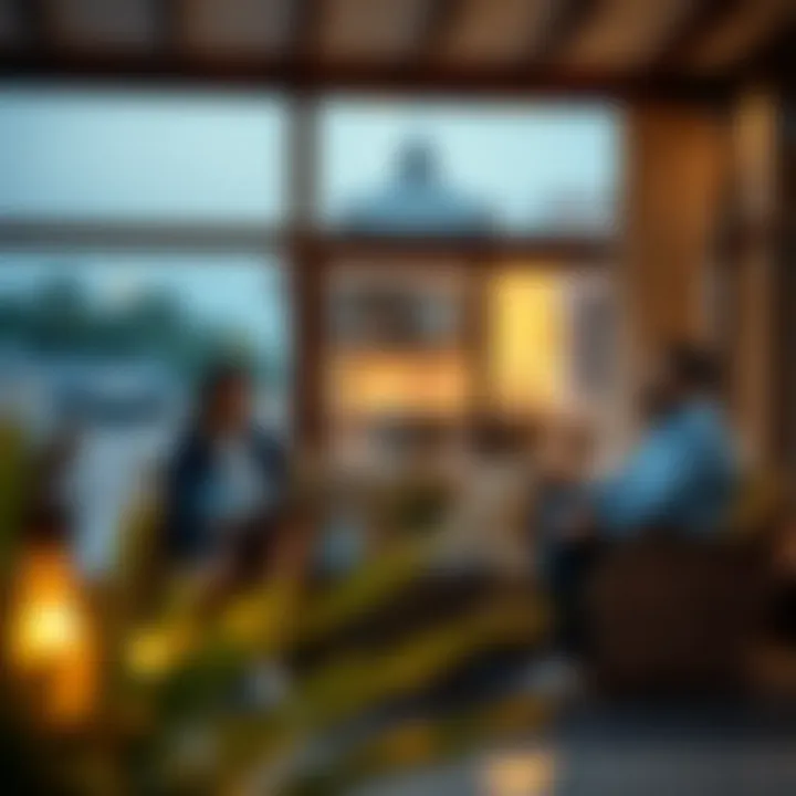 Tourists enjoying a holiday home experience