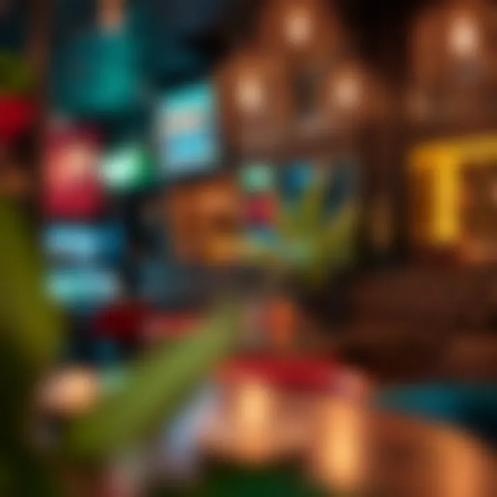 Cozy corner in a trendy bar with stylish decor