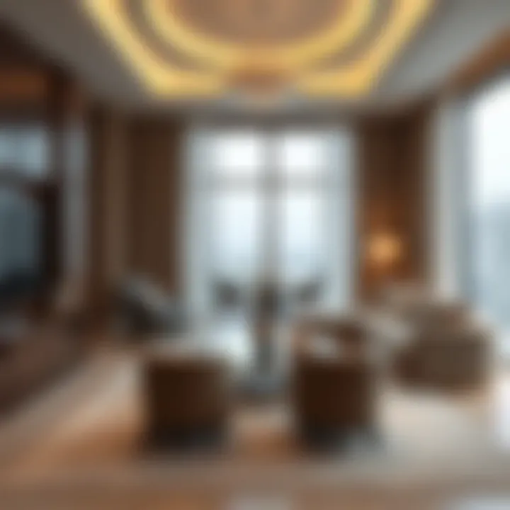 Elegant interior of a high-end apartment in Dubai