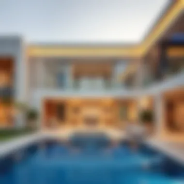 Modern architecture of a luxury home in Dubai