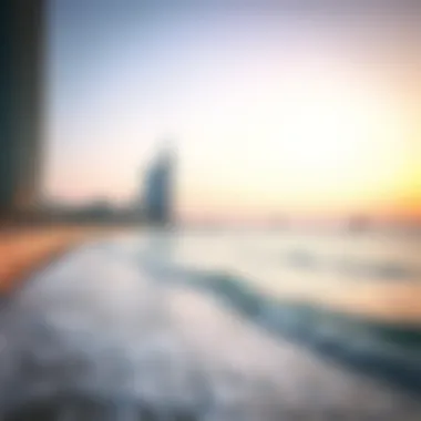 A serene view of Jumeirah Beach with gentle waves