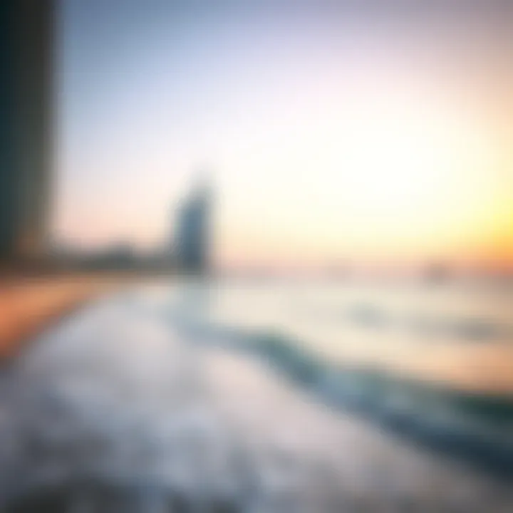A serene view of Jumeirah Beach with gentle waves