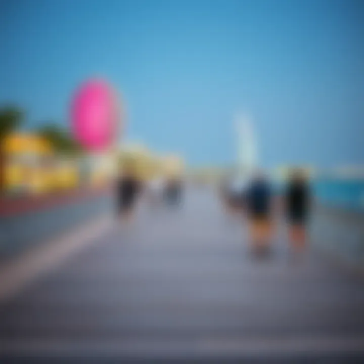 Visitors enjoying leisure activities along the Boardwalk