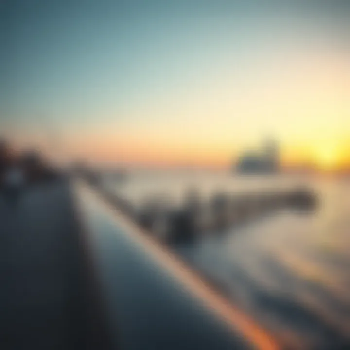 Stunning view of Dubai's Boardwalk at sunset