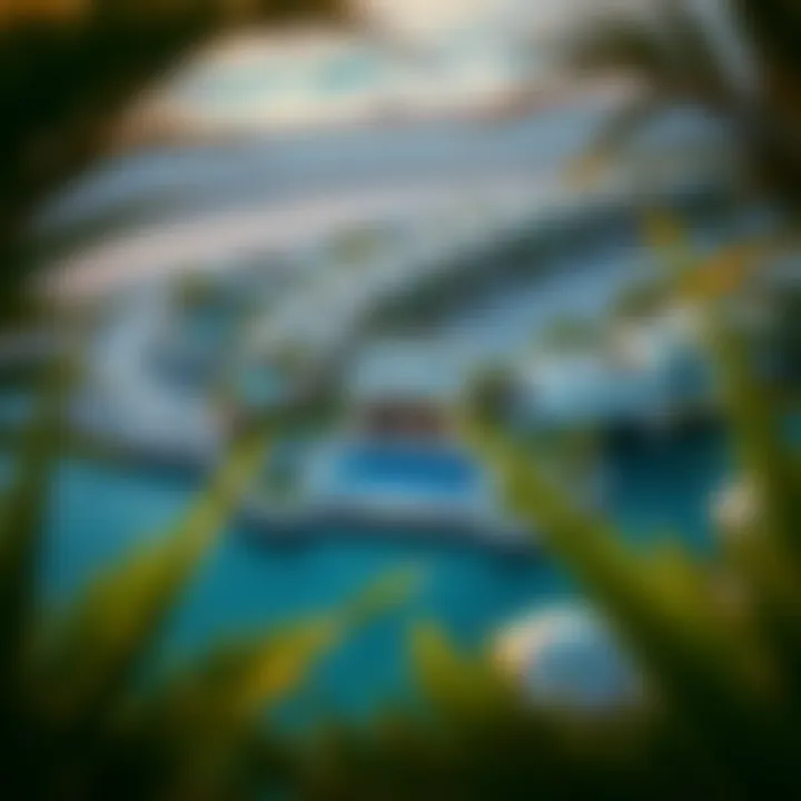 Aerial View of Holiday Homes in Dubai Aerial view of holiday home developments in Dubai