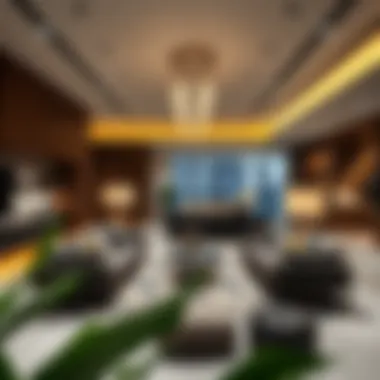 Design Aesthetics of the Sales Office Interior Interior layout of the Damac Hills sales office highlighting design aesthetics