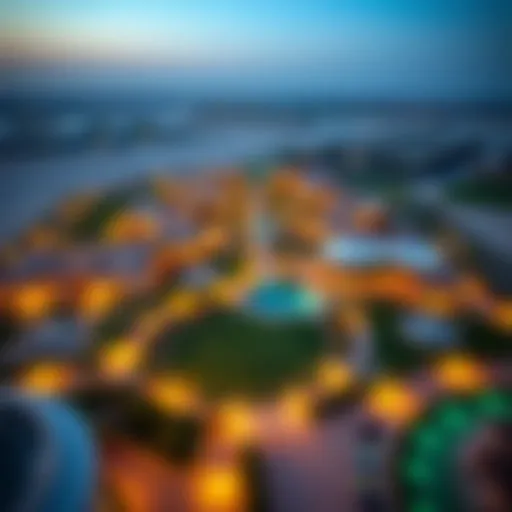 Aerial view of Desert Palm luxury community in Dubai