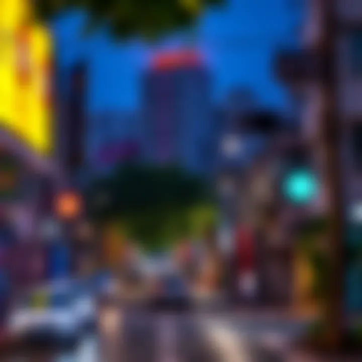 Dynamic Neighborhood Surrounding Dip Metro Station Vibrant streetscape of a neighborhood near Dip Metro Station