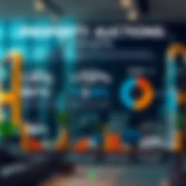 Infographic illustrating key statistics about property auctions in Dubai