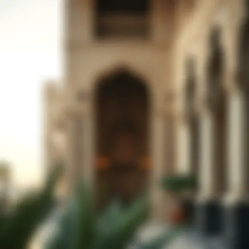 Stunning view of Jumairah Al Qasr's architectural design highlighting traditional Arabian elements.