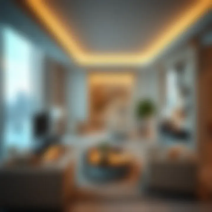 Luxurious interior of a suite in Jumairah Al Qasr showcasing modern amenities.