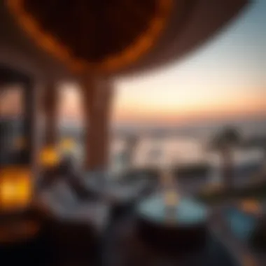 Breathtaking sunset view from Jumairah Al Qasr overlooking the Arabian Gulf.